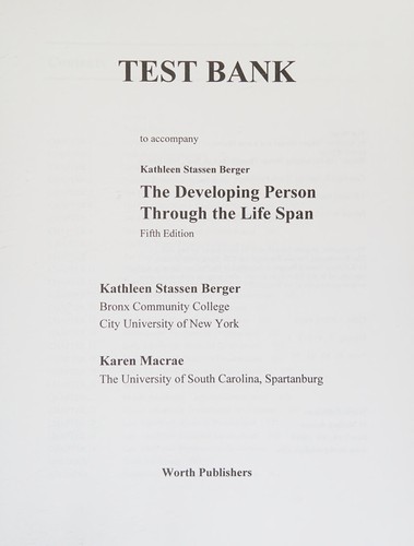 Dev Person Thru Lifespan 5ed Ptb
