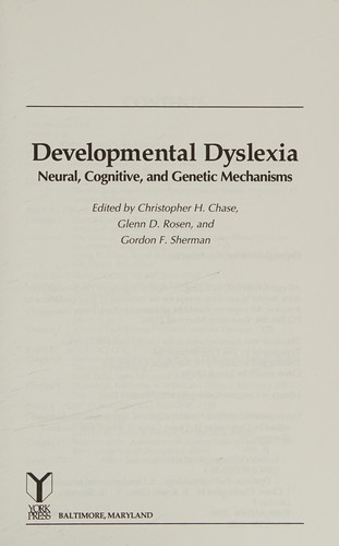 Developmental dyslexia
