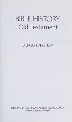 Old Testament Bible History