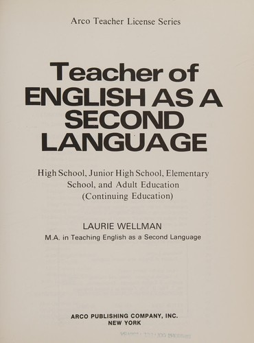 Teacher of English as a second language