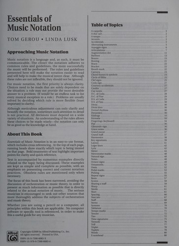 Essentials of music notation