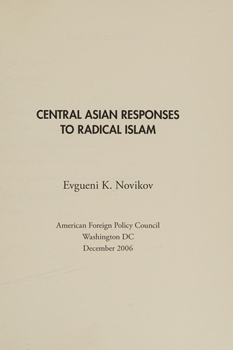Central Asian Responses to Radical Islam