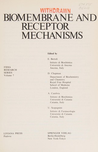 Biomembrane & Receptor Mechanisms