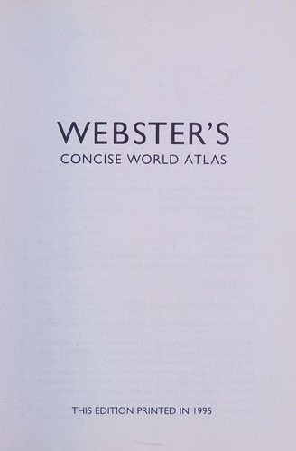 Webster's concise world atlas