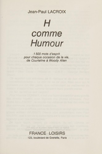 H comme humour