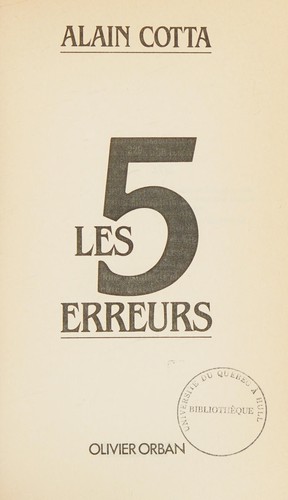 Les 5 erreurs