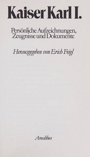 Kaiser Karl I.