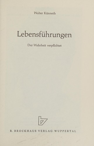 Lebensführungen