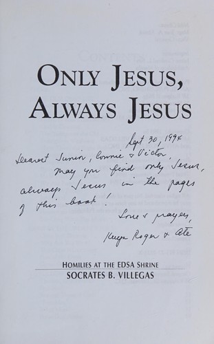 Only Jesus, always Jesus
