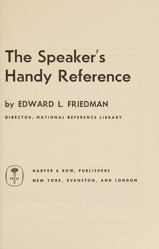 The speaker's handy reference