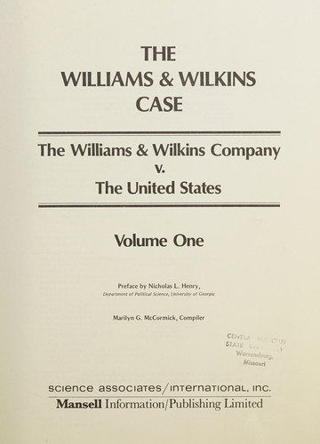 The Williams & Wilkins case