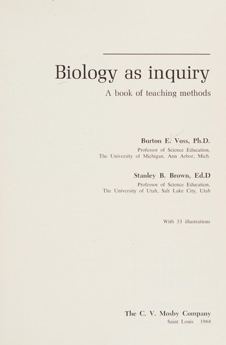 Biology as inquiry