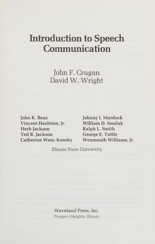 Introduction to speech communication