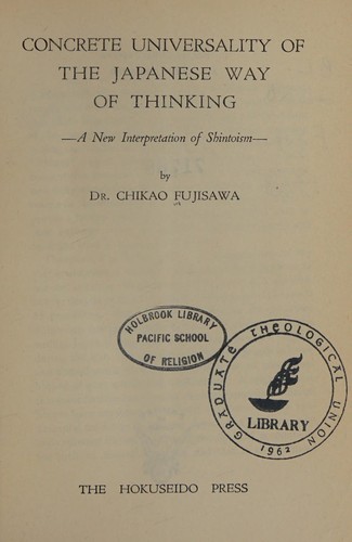 Concrete universality of the Japanese way of thinking