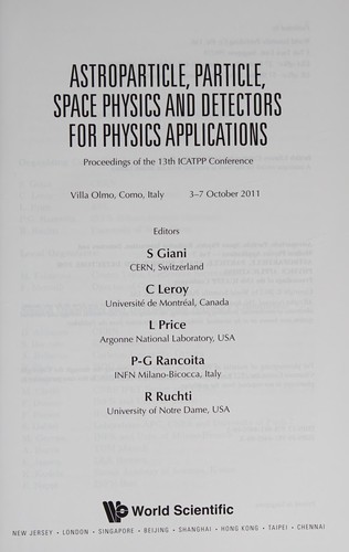 Astroparticle, Particle, Space Physics and Detectors for Physics Applications