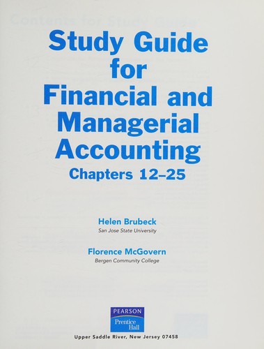 Study Guide to Managerial Ch 12-25