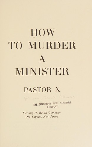 How to murder a minister