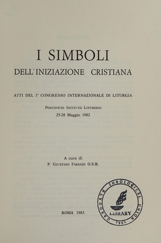 I Simboli dell'iniziazione cristiana