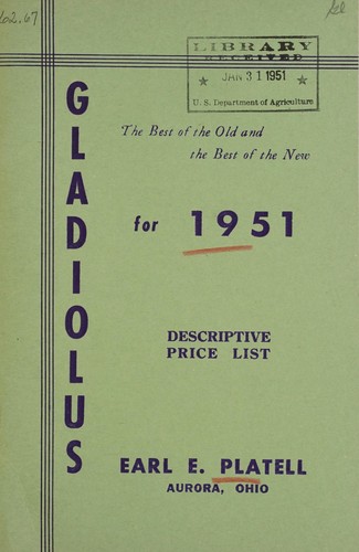 Gladiolus for 1951