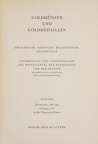 Goldmünzen und Goldmedaillen