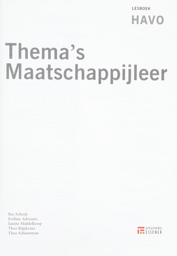 Thema's maatschappijleer