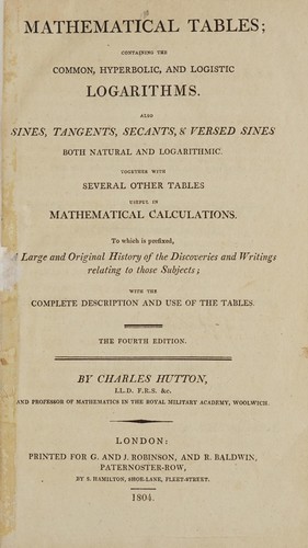 Mathematical tables