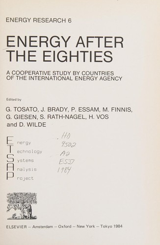 Energy after the eighties