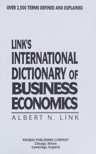 Link's international dictionary of business economics