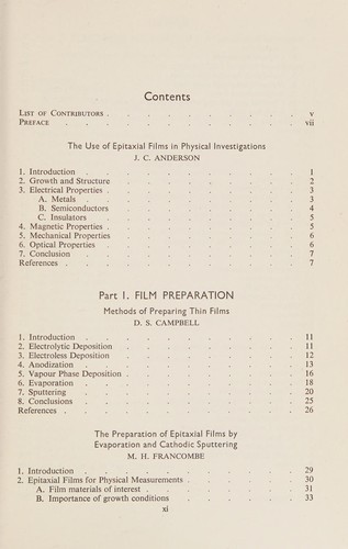 The use of thin films in physical investigations