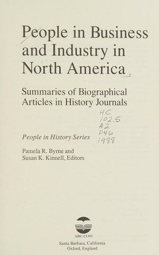 People in business and industry in North America