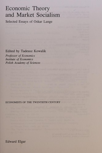 Economic theory and market socialism