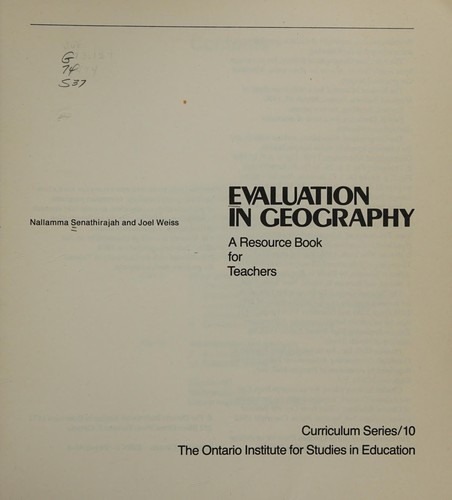 Evaluation in geography