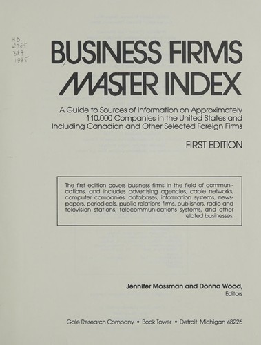 Business Firms Master Index