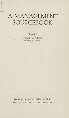 A management sourcebook