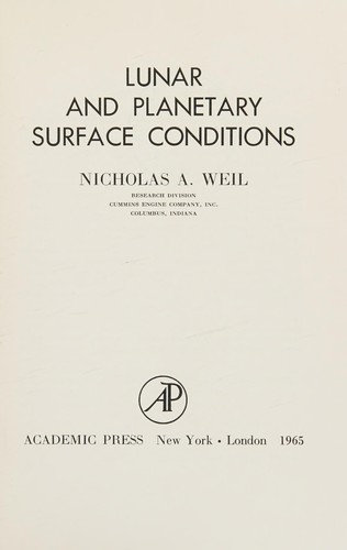 Lunar and planetary surface conditions