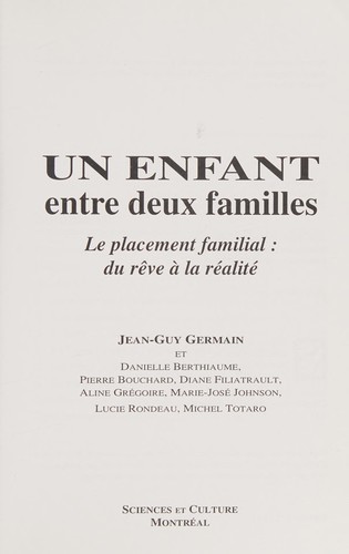 Un enfant entre deux familles