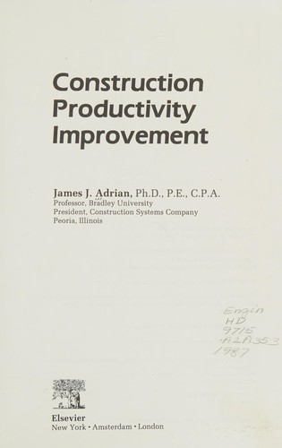 Construction productivity improvement