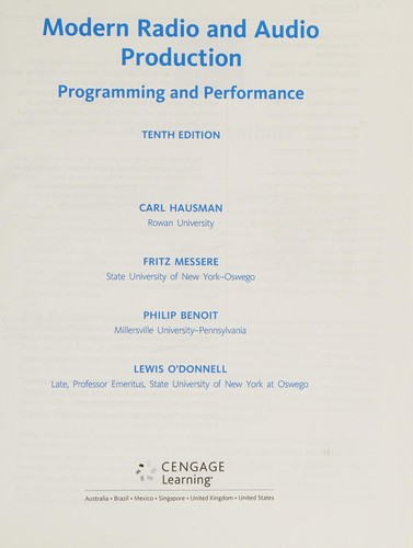 Modern Radio and Audio Production