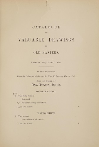 Valuable drawings by old masters