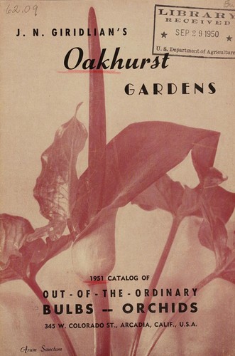 1951 catalog of out-of-the-ordinary bulbs, orchids