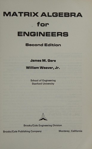 Matrix algebra for engineers