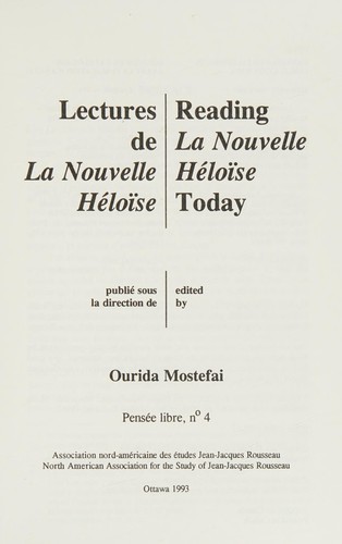 Lectures de La Nouvelle Héloïse