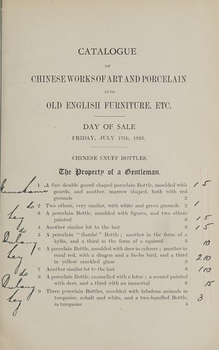 Chinese works of art and porcelain; old English furniture