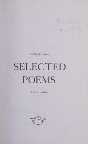 Selected poems, with an apologia
