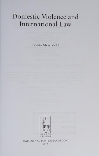 Domestic violence and international law