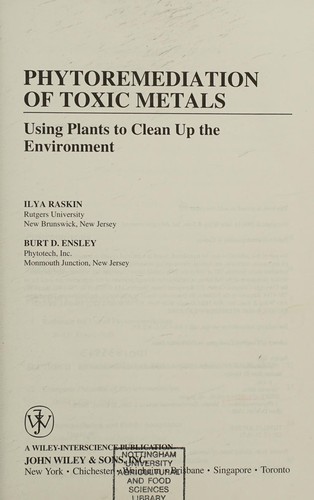Phytoremediation of toxic metals