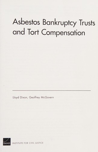 Asbestos bankruptcy trusts and tort compensation