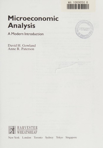 Microeconomic analysis