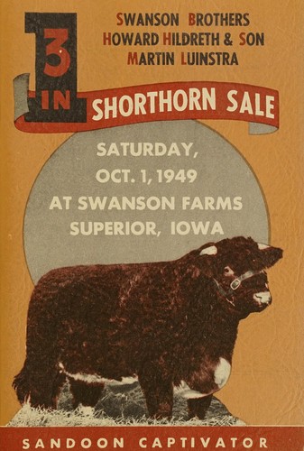 Swanson Brothers, Howard Hildreth & Son, Martin Luinstra, 3 in 1 shorthorn sale