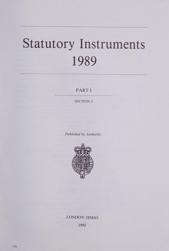Statutory Instruments, Bound Volumes